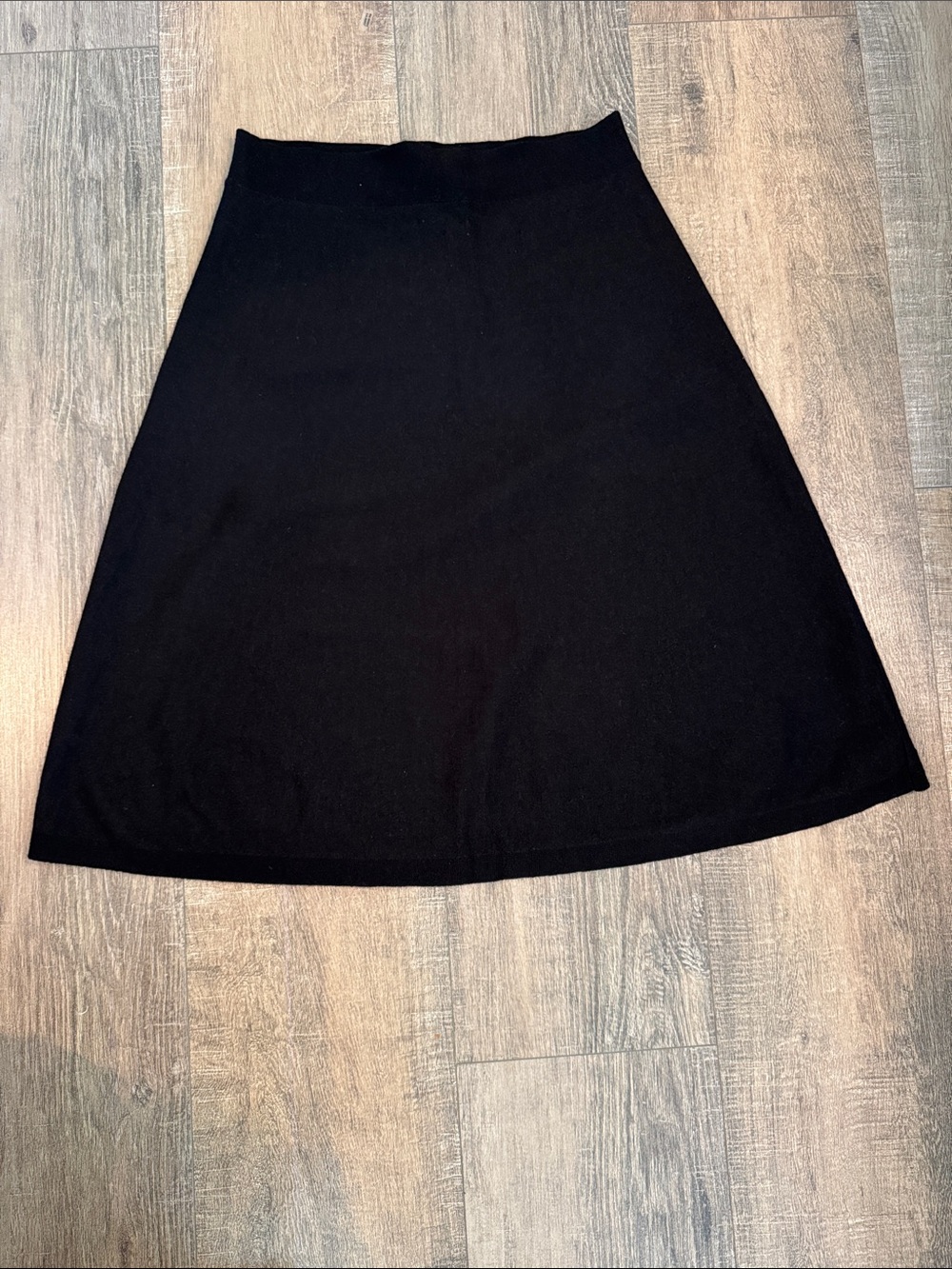 Theory Black Wool A-Line Skirt | Size Small